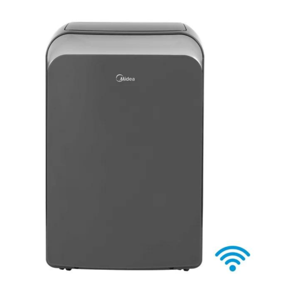 Midea 8 000 Btu 12 000 Btu Ashrae 115v Smart Portable Air Conditioner Gray Map08s1wgr Ssb