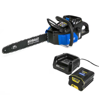 Kobalt 80-volt 16-in Brushless Battery Chainsaw 2 Ah (Battery and Charger Included)