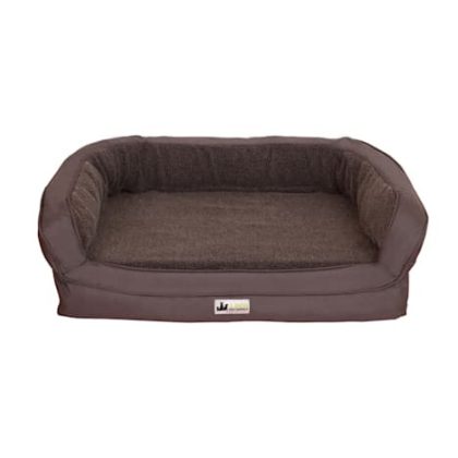 3 Dog Pet Supply Personalized EZ Wash Fleece Bolster Grey Dog Bed