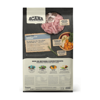 Acana Grain Free Adult Dog Food, Light And Fit Recipe, 25 Pounds, Pack Of 1