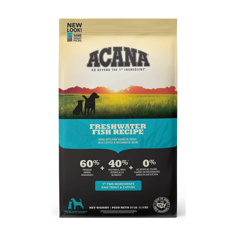 Acana Grain Free Dog Food, Freshwater Fish Recipe, 25 Pounds