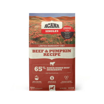 Acana Singles Limited Ingredient Diet Grain-Free High Protein Beef & Pumpkin Dry Dog Food, 25 Lbs