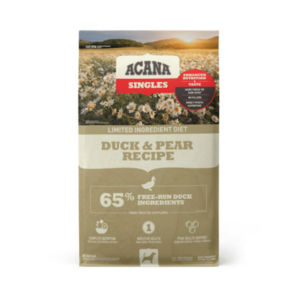 Acana Singles Limited Ingredient Diet Grain-Free High Protein Duck And Pear Dry Dog Food, 25 Lbs