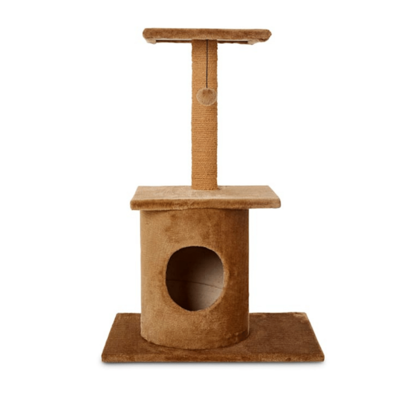 Animaze Brown Cat Tree Condo with Scratching Post, 36-Inch Height