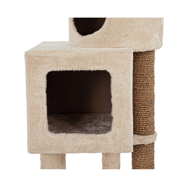 Animaze Double Cat Condo with Scratching Post, 19" L x 19" W x 33" H