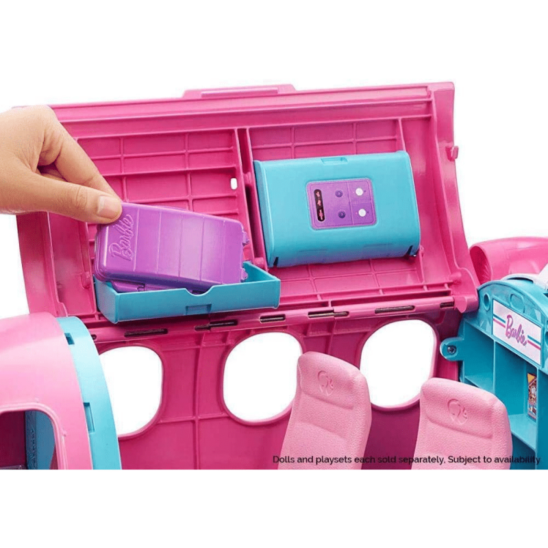Barbie Dreamplane Transforming Playset, Working Overhead Compartments, 15+ Pieces
