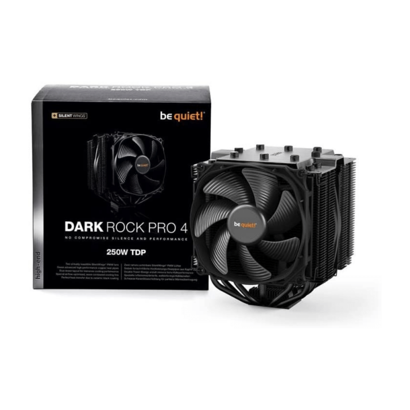Be Quiet! Dark Rock Pro 4, Bk022, 250W TDP, CPU Cooler