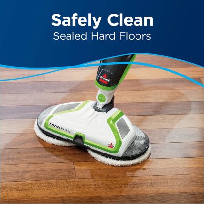 Bissell Spinwave Powered Hardwood Floor Mop and Cleaner, Green Spinwave