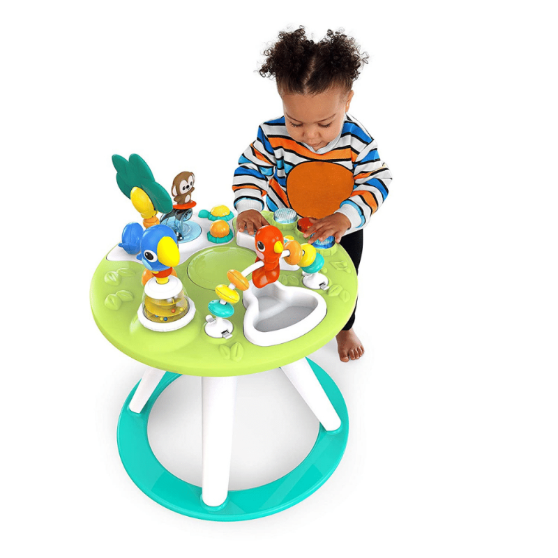 Bright Starts Around We Go 2-In-1 Walk-Around Activity Center And Table, Tropic Cool