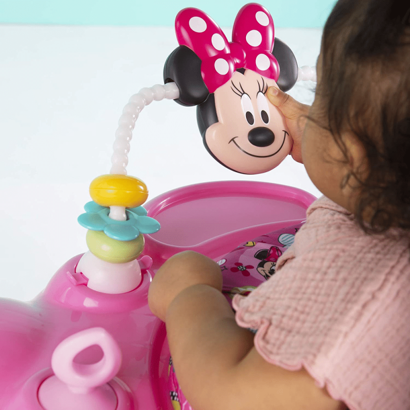 Bright Starts Disney Baby Minnie Mouse PeekABoo Activity Jumper with Lights and Melodies