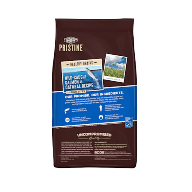 Castor & Pollux Pristine Wild-Caught Salmon Oatmeal Recipe With Raw Bites Dry Dog Food, 18 Lbs