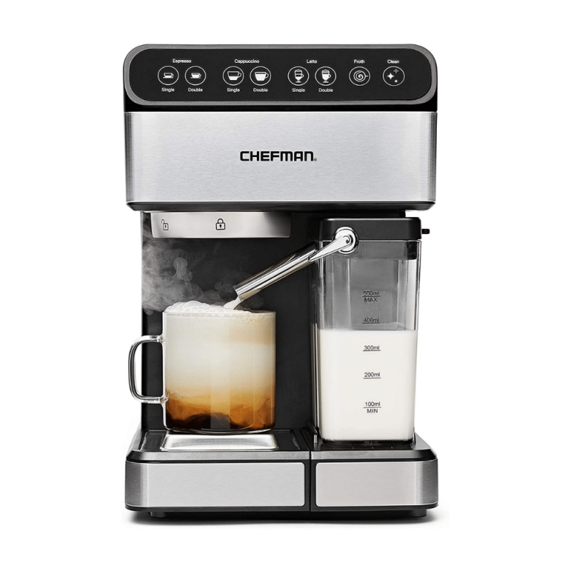 Chefman 6 In 1 Espresso Machine Powerful 15-Bar Pump