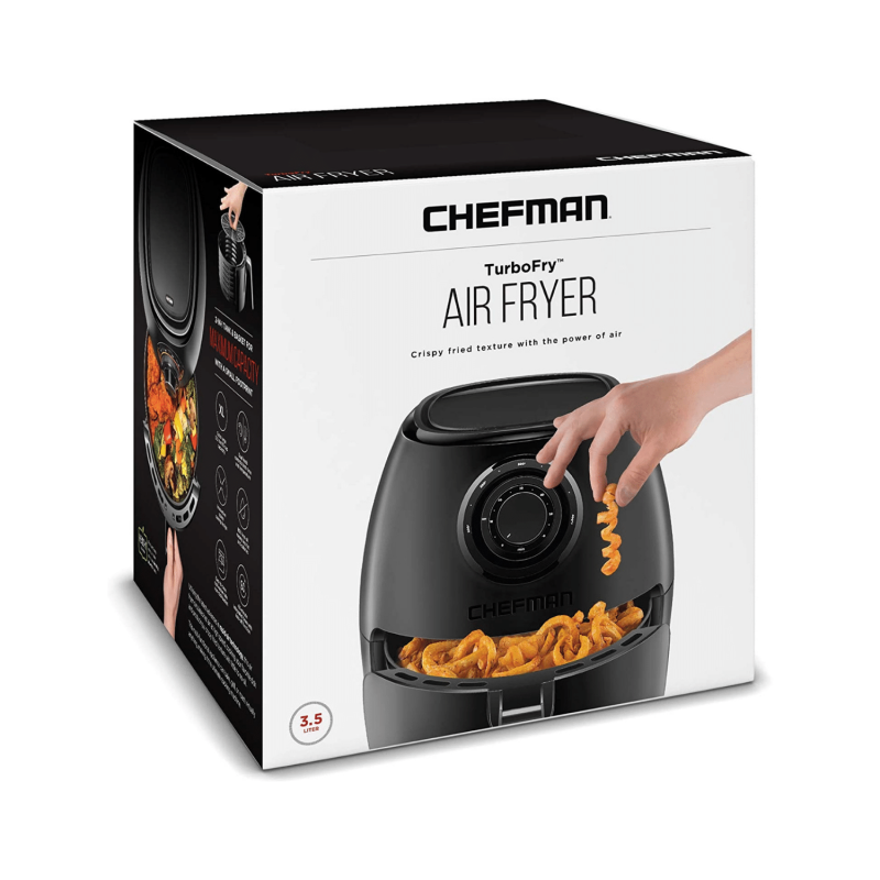 Chefman TurboFry 3.6Quart Air Fryer Oven, Matte Black