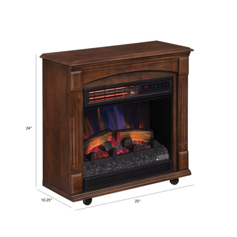 ChimneyFree Rolling Mantel With 3d Infrared Quartz Electric Fireplace