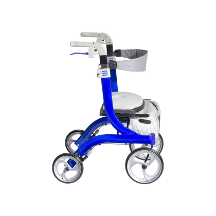 Drive Medical Nitro DLX Euro Style Walker Rollator, Sleek Blue