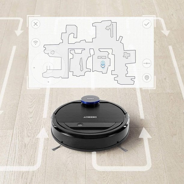 Ecovacs Deebot Ozmo Robotic Vacuum Cleaner & Mop w/Smart Navigation, Black
