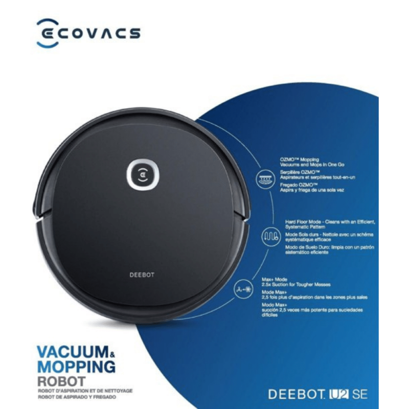 Ecovacs Deebot U2SE Robot Vacuum Cleaner and Mop with WiFi & App