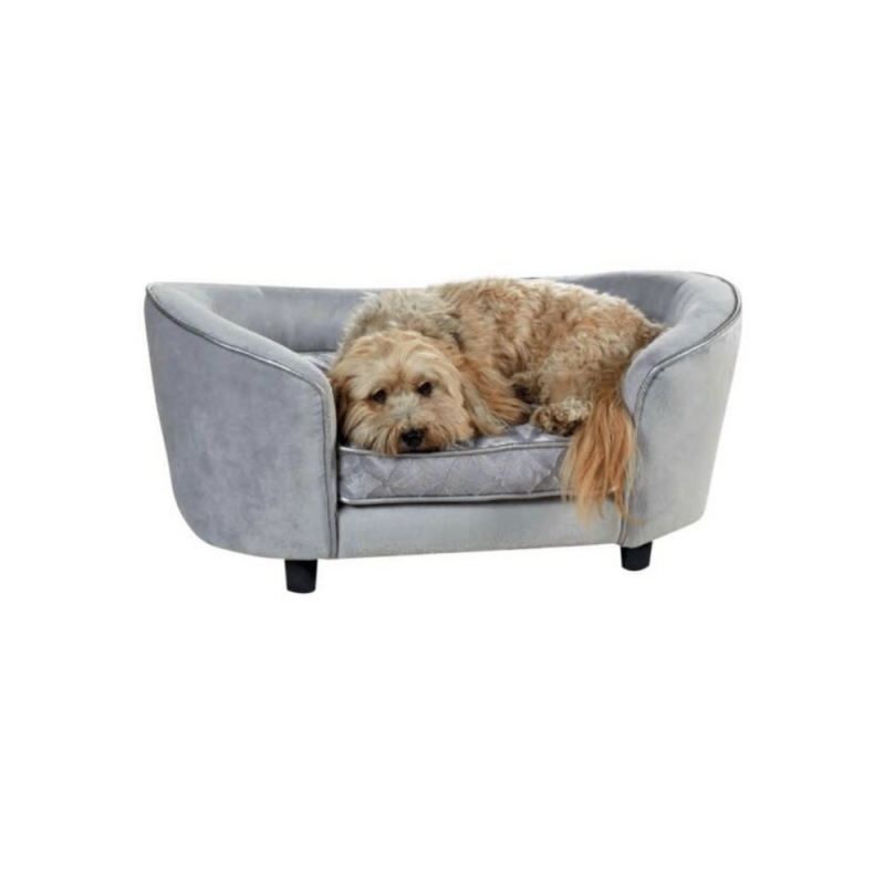 Enchanted Home Pet Quicksilver Pet Sofa, Silver