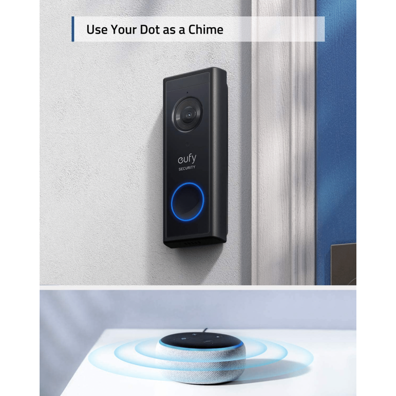 Eufy Security, Battery Video Doorbell Wireless Kit, Camera Doorbell