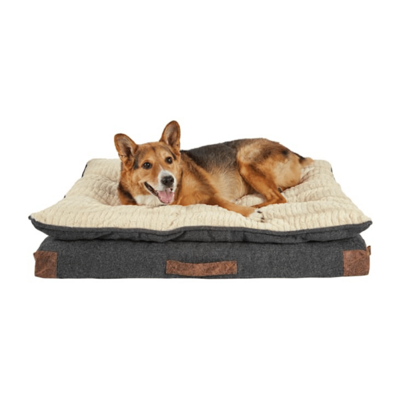 EveryYay Grey Patched Pillowtop Lounger Orthopedic Dog Bed