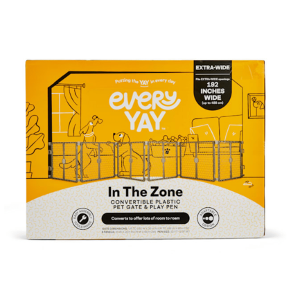 EveryYay In The Zone Convertible Plastic Pet Gate & Play Pen