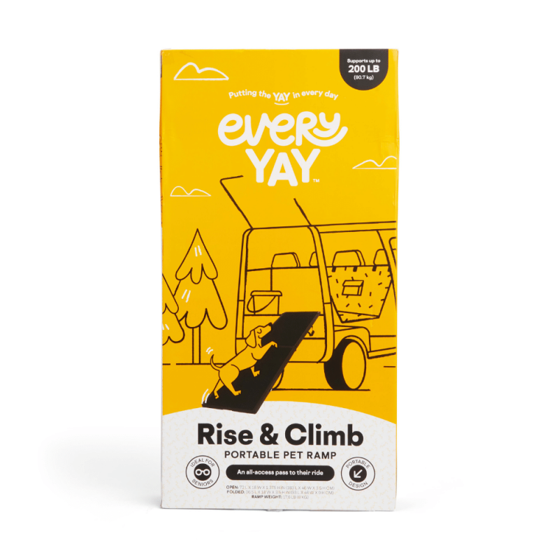 EveryYay Rise And Climb Black Portable Pet Ramp