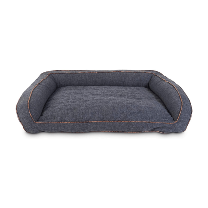 EveryYay Snooze Fest Grey Memory Foam Rectangle Lounger Dog Bed, X-Large