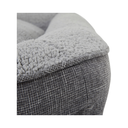 EveryYay Snooze Fest Grey Rectangle Lounger Dog Bed