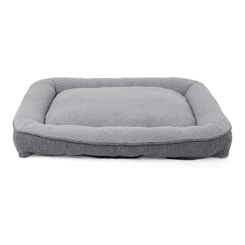 EveryYay Snooze Fest Grey Rectangle Lounger Dog Bed