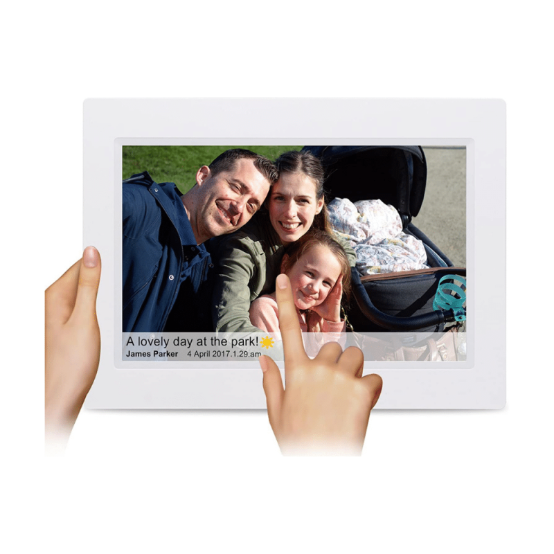 Feelcare 10 Inch Smart WiFi Digital Photo Frame with Touch Screen, 8GB Merory, White