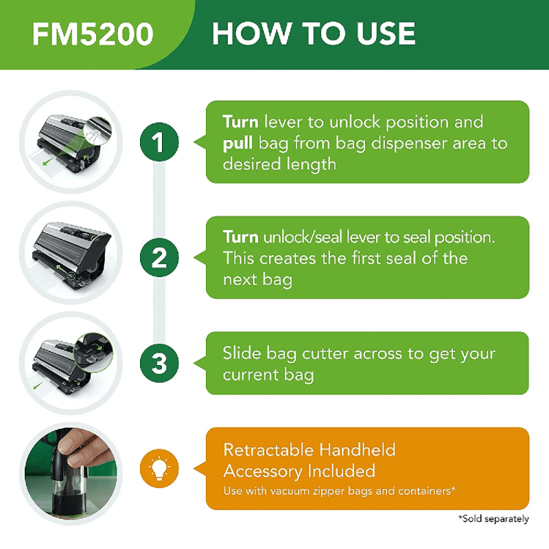 FoodSaver FM5200 Series 2-in-1 Vacuum Sealing System
