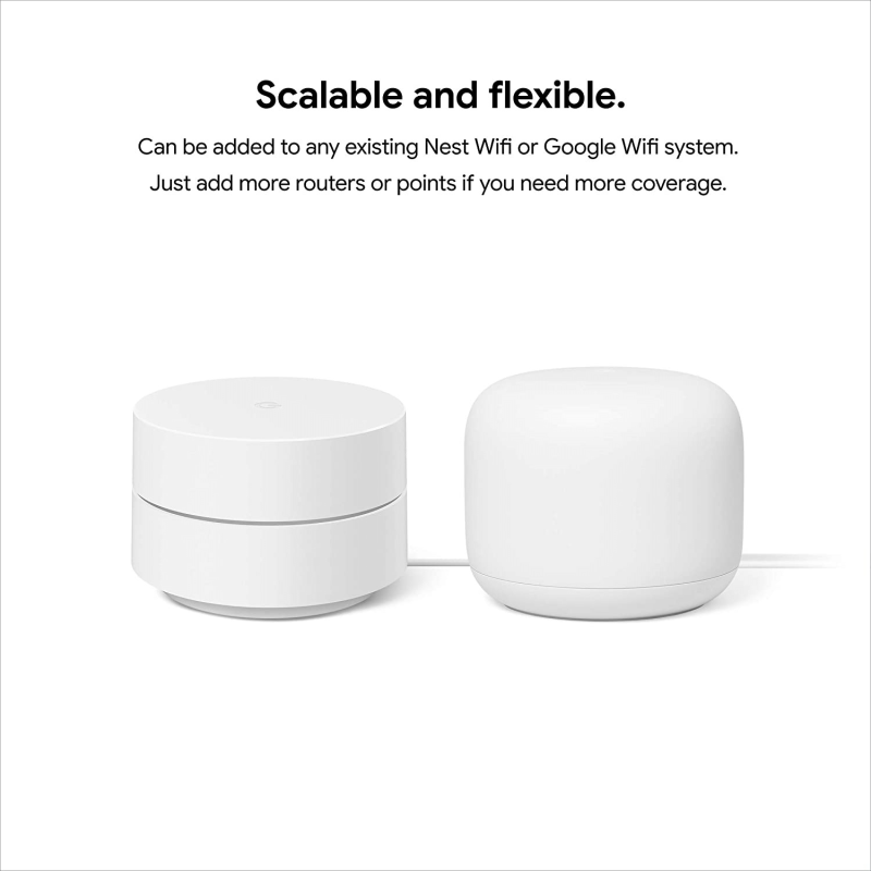 Google Nest Wifi, AC2200 Mesh WiFi System, Wifi Router, 1 pack