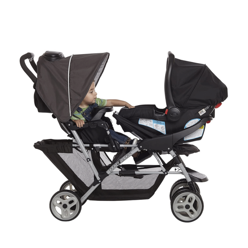 Graco DuoGlider Double Stroller, Lightweight Double Stroller with Tandem Seating, Glacier