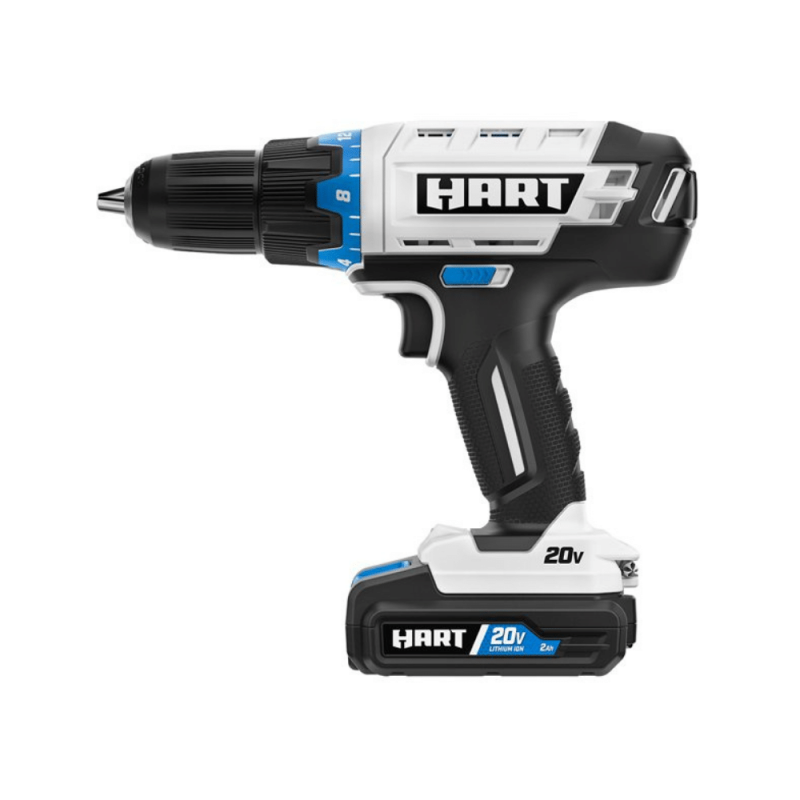 Hart 20 Volts Cordless 6-Tool Combo Kit, 4.0Ah & 1.5Ah Lithium-Ion Batteries, Charger and Storage Bag Included