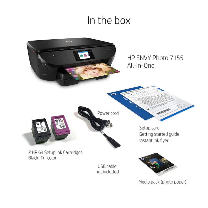 HP Envy Photo 7155 All in One Photo Printer with Wireless Printing