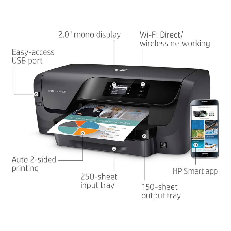 HP OfficeJet Pro 8210 Wireless Color Printer