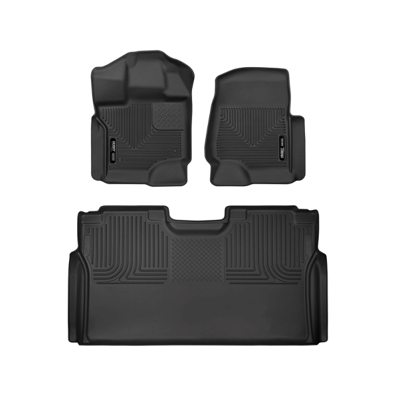 Husky Liners Front & 2nd Seat Floor Mats, Fits 2015-20 Ford F-150 SuperCrew Weatherbeater