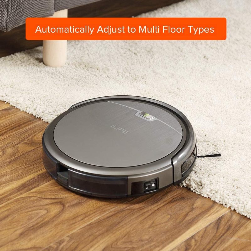 ILife A4s-W Robot Vacuum Cleaner for Hardfloor and Low-pile Carpets with 120 Mins Battery Life