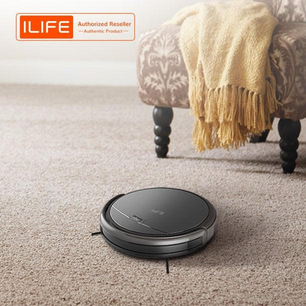 ILife A4s-W Robot Vacuum Cleaner for Hardfloor and Low-pile Carpets with 120 Mins Battery Life