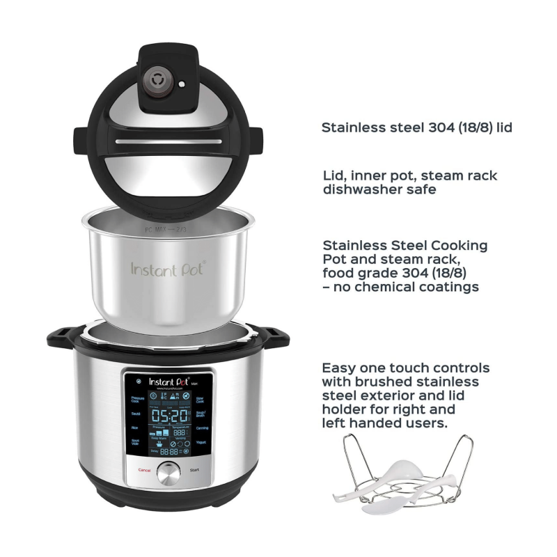 Instant Pot Max Pressure Cooker 9 In 1, Best For Canning With 15psi And Sterilizer