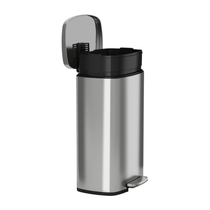 iTouchless SoftStep 13.2 gal Stainless Steel Step Kitchen Garbage Can