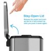 iTouchless Softstep Combo Pack 13.2 Gal & 1.32 Gal Step Trash Can With Odor Filter & Inner Bucket