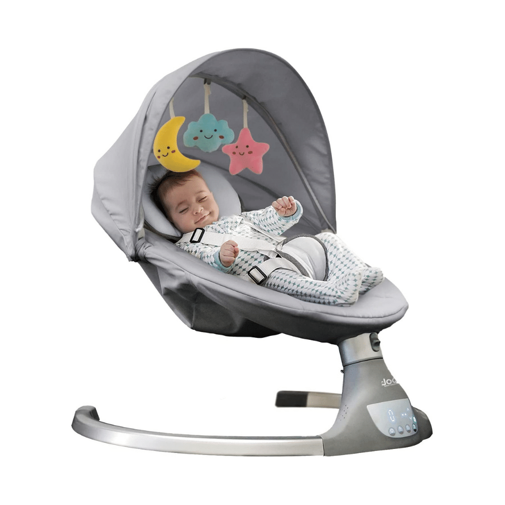 Jool Baby Products Nova Baby Swing For Infants, Motorized Portable Swing, Gray