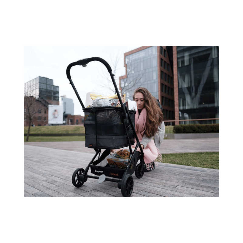 Joovy Boot Lightweight Shopping Cart with Reusable, Removable Shopping Bag