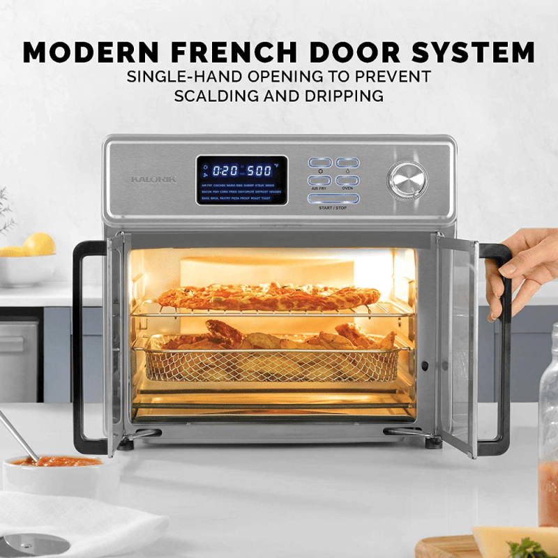 Kalorik MAXX AFO 46045 SS Digital Air Fryer Oven, 26 Quart 10-in-1 Countertop Toaster Oven & Air Fryer Combo