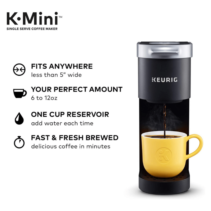 Keurig K-Mini Coffee Maker, Single Serve K-Cup Pod Coffee Brewer, Matte Black