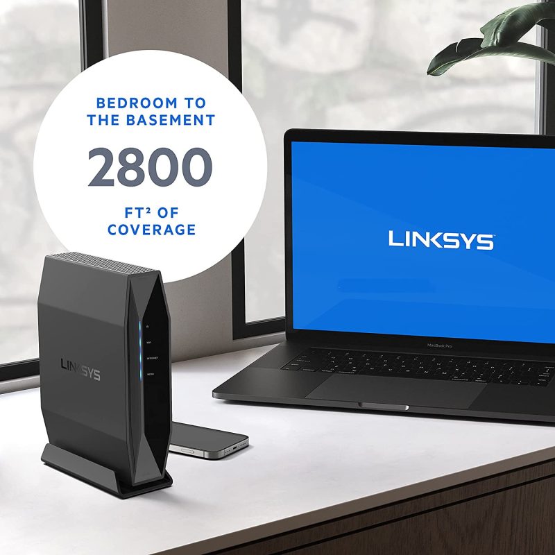 Linksys AX5400 WiFi 6 Router Dual Band, 2800 Sq.Ft Coverage, Speeds Up to 5.4Gbps (E9450)