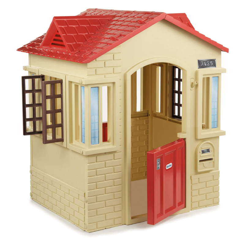 Little Tikes Cape Cottage Playhouse With Working Doors, Windows And Shutters-Tan