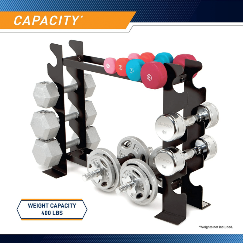 Marcy Compact Dumbbell Rack Free Weight Stand For Home Gym