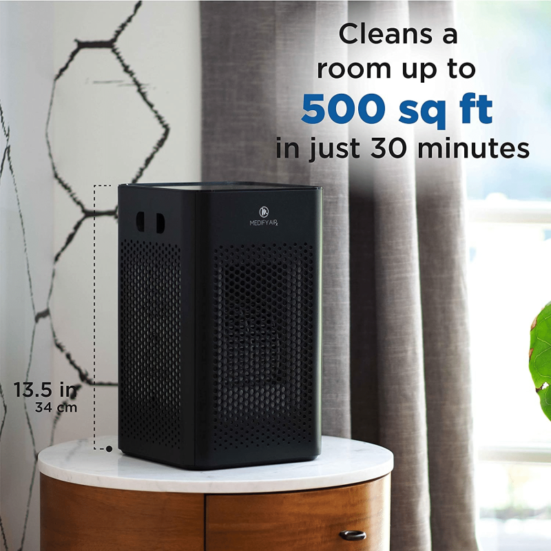 Medify Air MA-25 Air Purifier With H13 True HEPA Filter, Black, 1 Pack